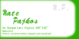 mate pajkos business card